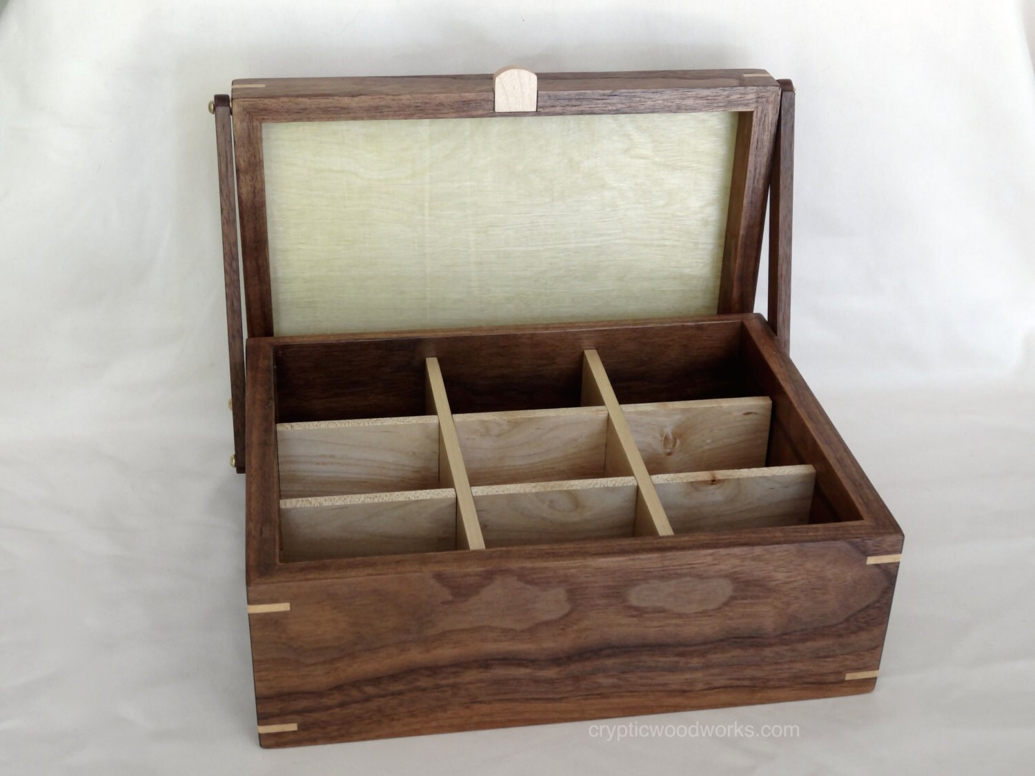 Caja de joyería de madera Keepsake Box / Caja de té de madera Etsy