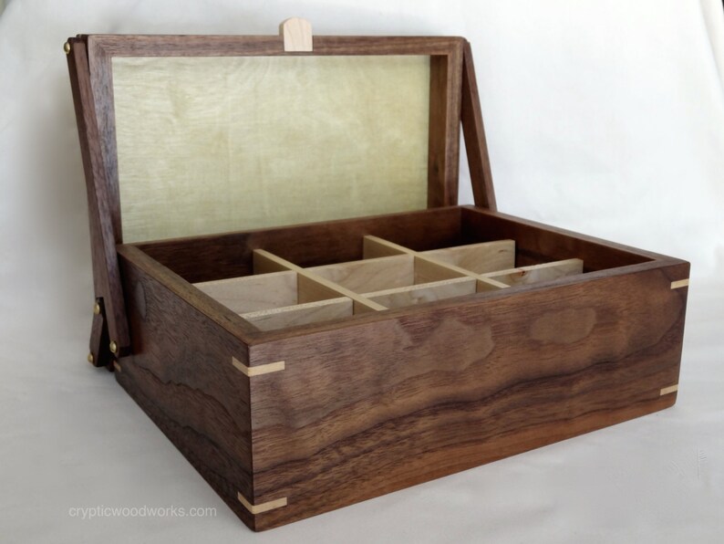 Caja de joyería de madera Keepsake Box / Caja de té de