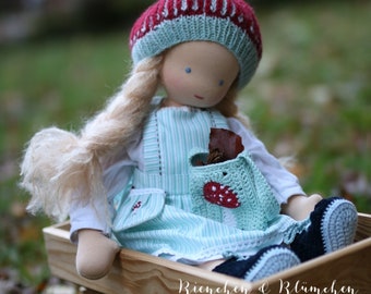 Stoffpuppe Inga nach Waldorf Art, Waldorf, Puppe 48cm, Waldorf inspired Doll