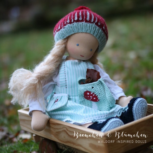 Stoffpuppe Inga nach Waldorf Art, Waldorf, Puppe 48cm, Waldorf inspired Doll