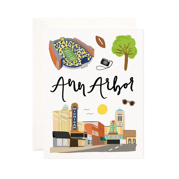 Illustrated Ann Arbor Card