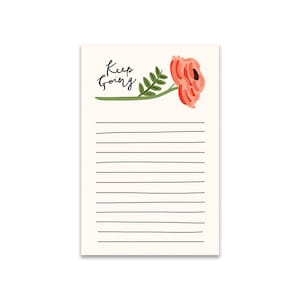 Cute Illustrated Notepad - Keep Going Notes, Modern Gift, To Do List, Stationery, Grocery List, Memo Pad, Note Pad, Teacher Gift