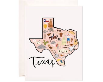 Illustrated Texas Greeting Card