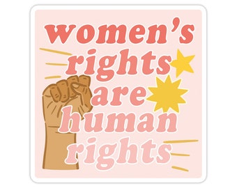 Women's Rights Sticker, Modern Laptop Sticker, Cute Water Bottle Sticker, Unique Cell Phone Sticker, Whimsical Waterproof Sticker