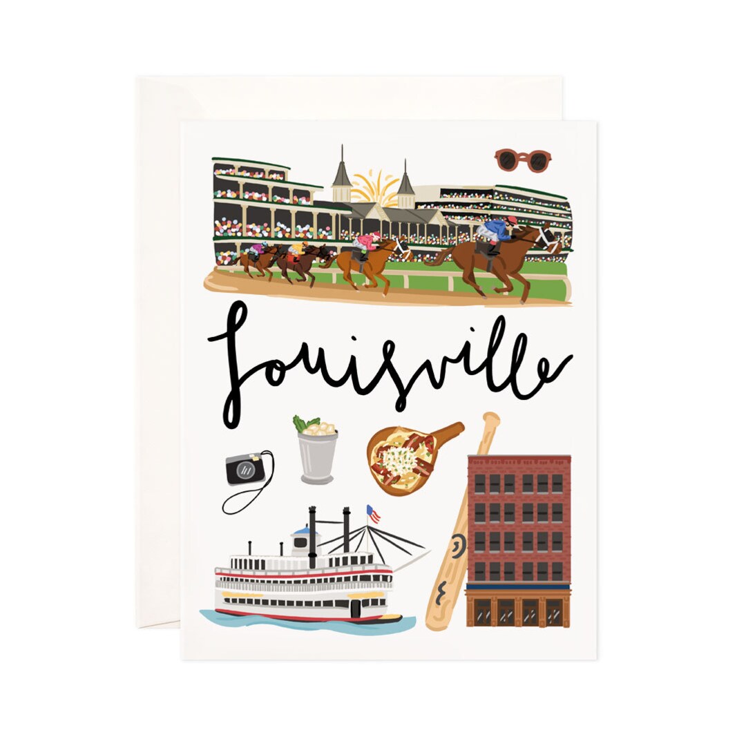 Louisville Card, Illustrated Louisville Greeting Card, Louisville, KY
