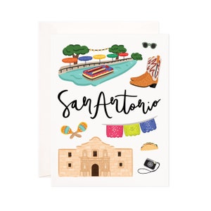 Illustrated San Antonio Greeting Card