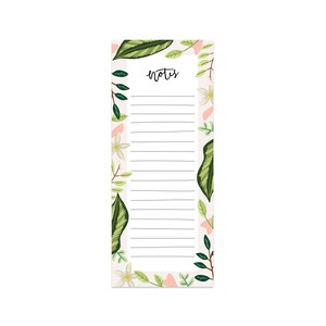 Cute Illustrated Notepad - Leaves Notes, Modern Gift, To Do List, Stationery, Grocery List, Memo Pad, Note Pad, Teacher Gift