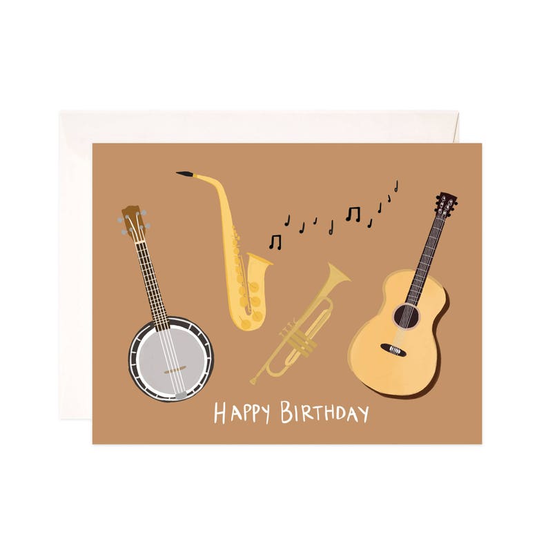 Happy Birthday Card Handmade Musical Birthday Greeting Card Etsy