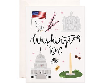 Washington DC Greeting Card, Washington DC Art, Washington DC gift