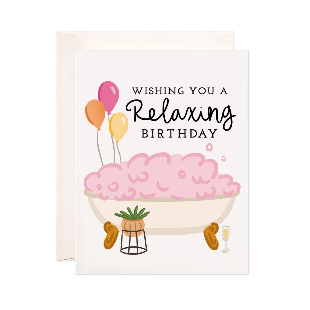 Relax Birthday Card Relax Birthday Card