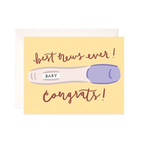Pregnancy Congrats Greeting Card Handmade New Pregnancy Card | Etsy