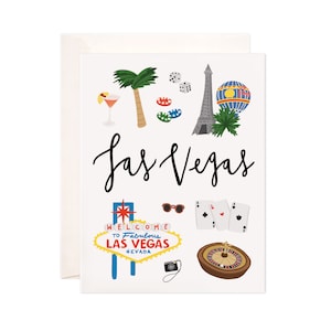Illustrated Las Vegas Card, Greetings from Las Vegas