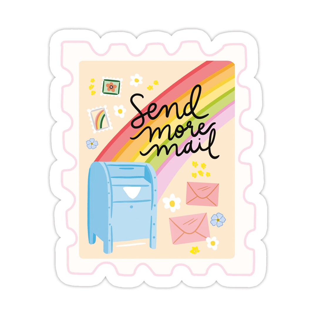 Sent Message Sticker Send More Mail Vinyl Sticker, Modern Laptop Sticker, Cute Water Bottle ...