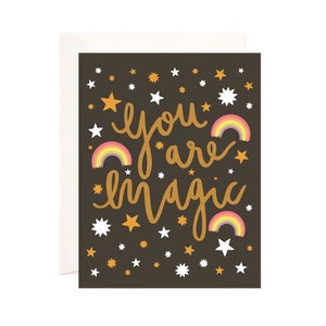 You Are Magic Greeting Card, Cute Love & Friendship Card, Friendship Card for Her, Friendship Card for Him, Love Card, You&#39;re the Best Card