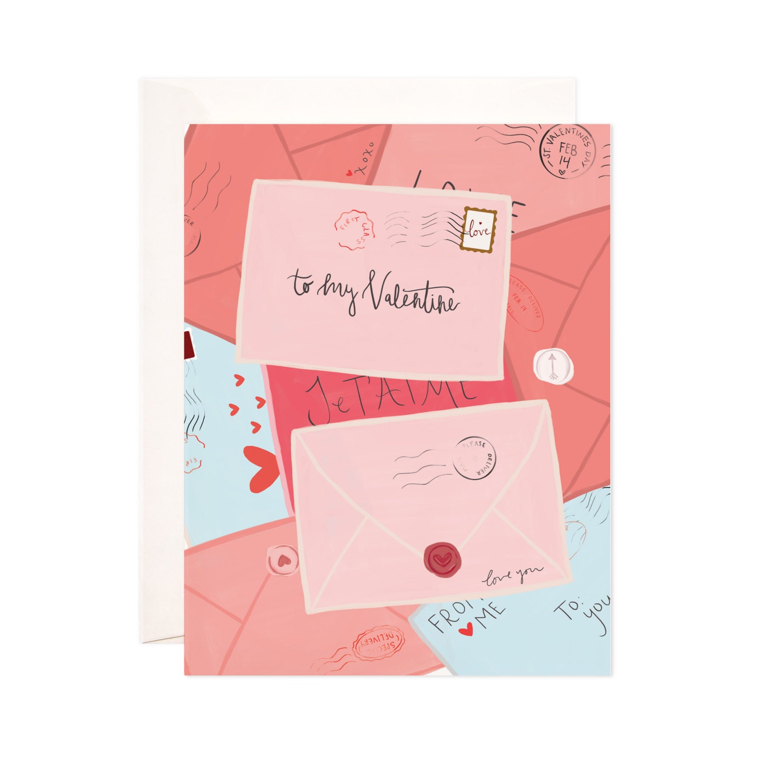 Valentine's Day Mail Greeting Card Etsy