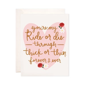Friends Forever Greeting Card, Handmade Friendship Card, Cute Friendship Note, Modern Love Card, Punny Illustrated Greeting Card