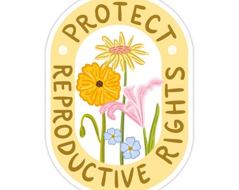 Reproductive Rights Sticker, Modern Laptop Sticker, Cute Water Bottle Sticker, Unique Cell Phone Sticker, Whimsical Waterproof Sticker