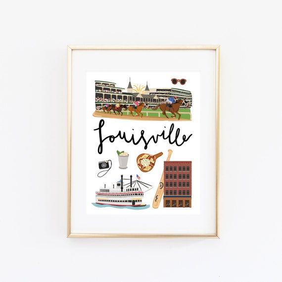 louisville framed print