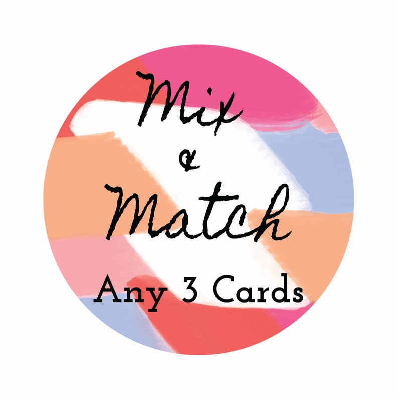 Mix & Match 3 Card Set Pick Any 3 Cards of Your Choice Greeting Cards, Greeting Card Set, Handmade Cards, Snail Mail, Gift Idea image 1