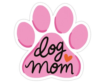 Dog Mom Sticker, Modern Laptop Sticker, Cute Water Bottle Sticker, Unique Cell Phone Sticker, Whimsical Waterproof Sticker