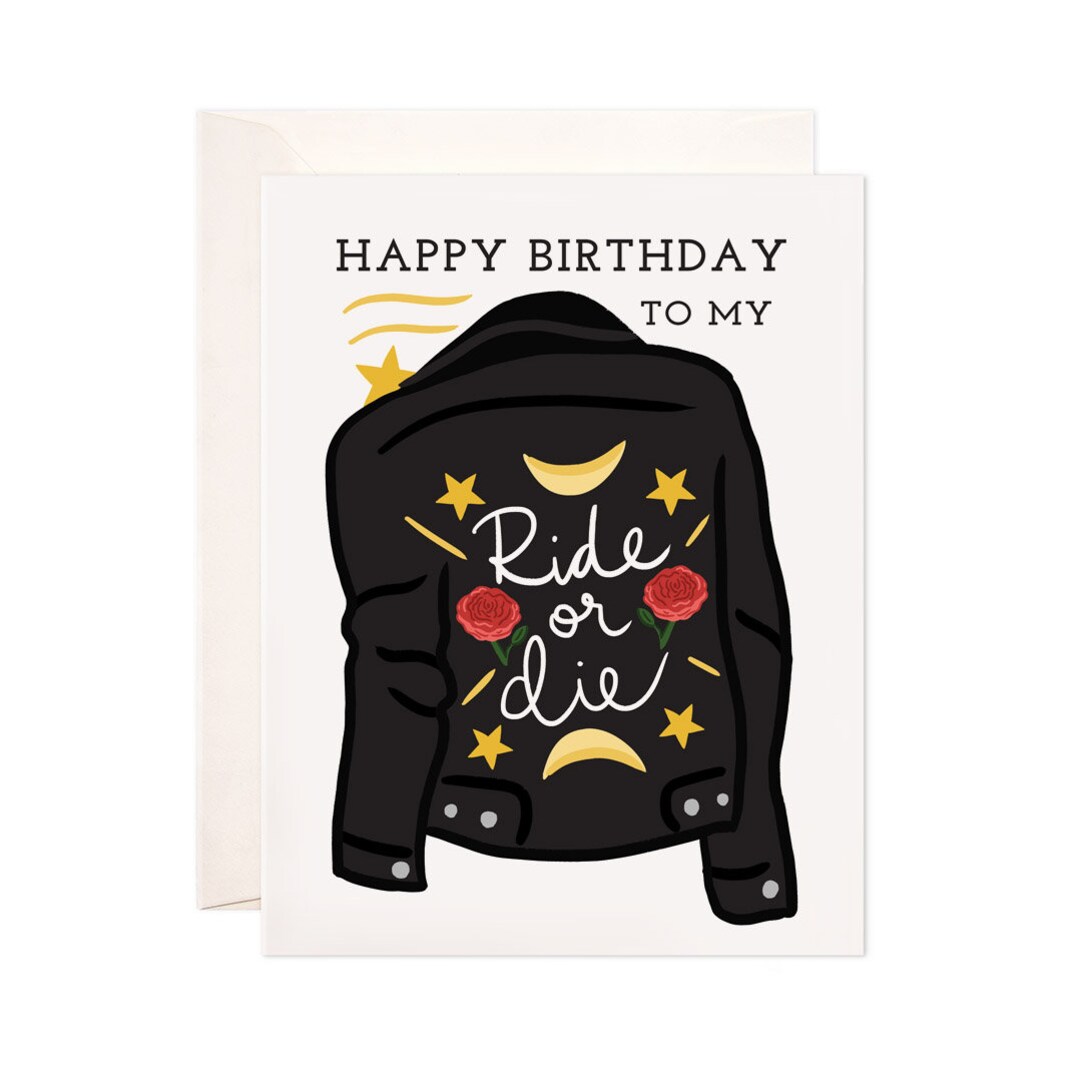 Ride or Die Birthday Greeting Card Best Friend Birthday Card Etsy