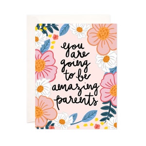 You Are Going To Be Amazing Parents Greeting Card, Cute Baby Shower Card, New Parents Card, New Baby Card, First Time Parents Card