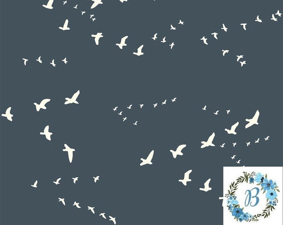 Birch Fabrics Organic - FLIGHT in DUSK - Folkland by Kristen Balouch