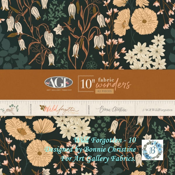 WILD FORGOTTEN - Kollektion von Bonnie Christine für Art Gallery Fabrics - 10" Stapel von 42 Teilen.