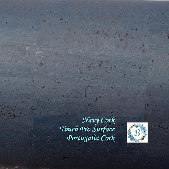 CORK - NAVY  Touch Pro Cork Cuts from Portugalia Cork  - Ideal for bag making applications.
