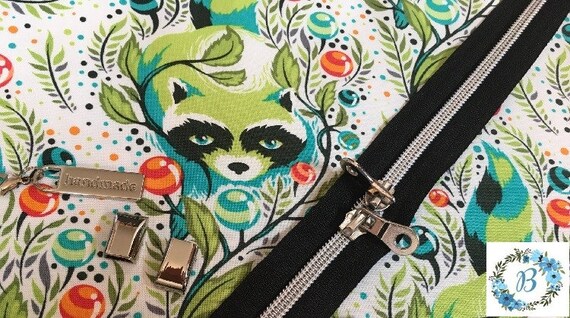 Zipper Size #5 Nylon Zipper Coil (Gunmetal, ANTIQUE BRASS or NICKEL) + Zipper pulls to Match (2 meters & 4 Matching Pulls)