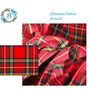 ROYAL STEWART TARTAN - Crafted for U Handmade Table Runner for Christmas Décor Red Plaid Mantle Topper Holiday Plaid Runner Christmas Table