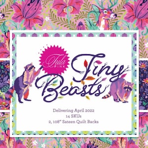 TINY BEASTS Bundles Gift Box Sewing Quilts a favorite for Tula Pink fan Free Spirit Mini Quilt Pouch DIY Bag Making Sewing Quilting project