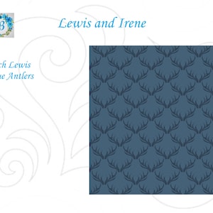 Loch Lewis - Lewis and Irene - BLUE ANTLERS Fabric sewing DIY Handmade Scottish Moors Themed Fabric Jelly Roll Rug Pattern Fabric Cuts