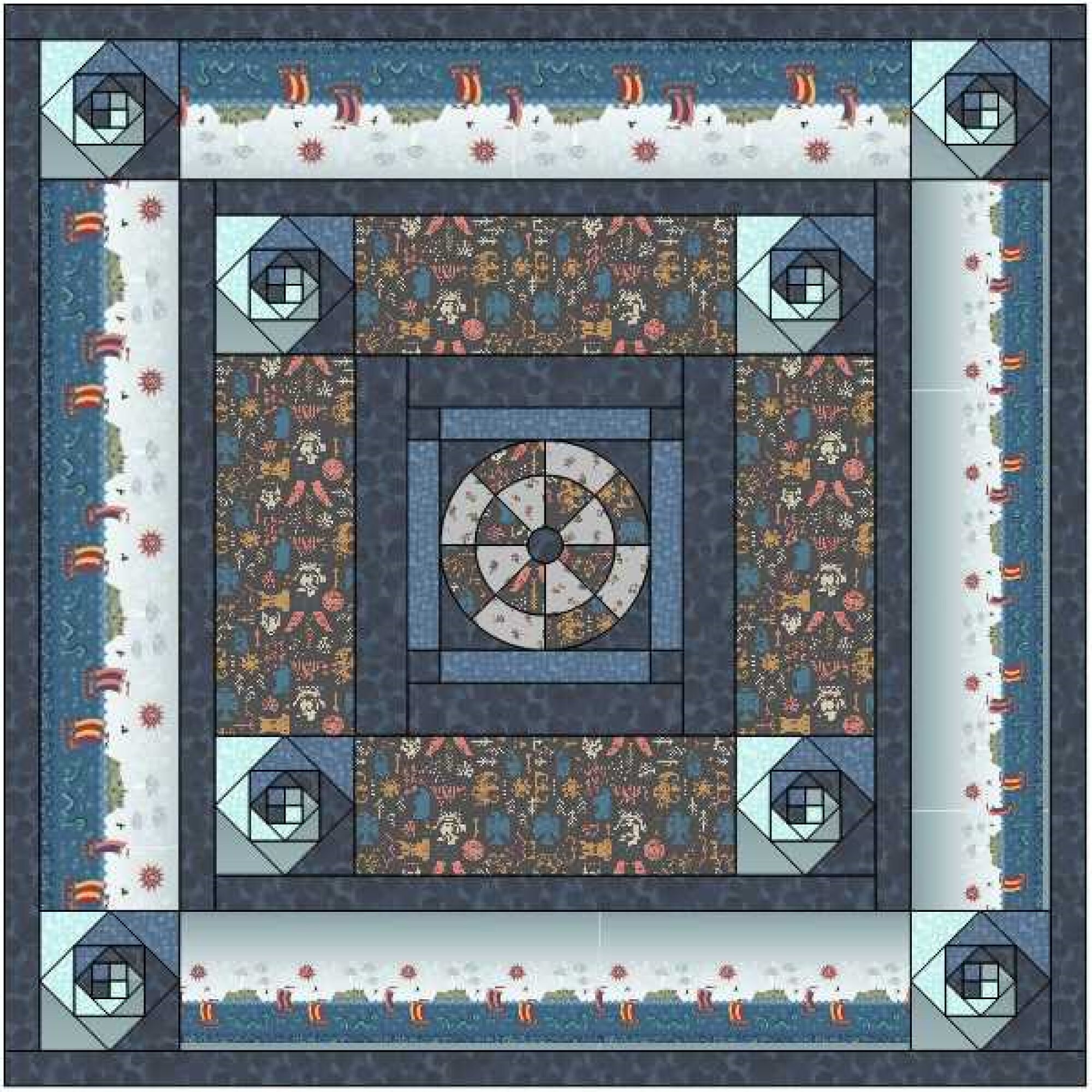 Quilt KitViking Adventures By Lewis and Irene. Enjoy your Etsy