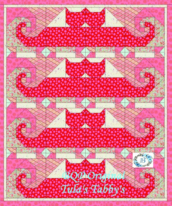 TULA'S TABBY'S Quilt Pattern - (Pattern Only) Enjoy creating with Eden with Tula Tabby's with Out of production Tula Pink For Free Spirit