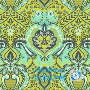 FROG PRINCE Charming Tula Pink Free Spirit Half Metre Cuts Out of Print Rare All-Stars Sewing Quilt Maker Bag Boxy Pouch Kit Handmade design