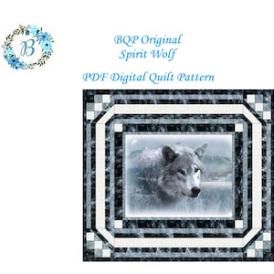 SPIRIT WOLF Quilt Pattern Digital Download PDF  Call of the Wild Independence Do It Yourself  Sewing Quilting Project Inspiration