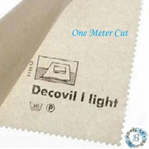 DECOVIL 1 LIGHT 1-Meter-Schnitt (101 cm x 90 cm) (40 "x 36") Craft Fusible Interfilled Tasche-Brieftasche machen Anwendung Leder wie Vlieseline.