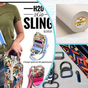 HARDWARE KIT H202GO Sling by Linds Handmade - Blueberry Quilt Patch now carries kits and more for this functional and useful bag.