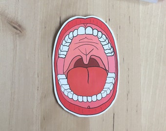 Anatomical Tongue/Mouth Sticker