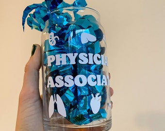 Physician Associate PA glass can cup.