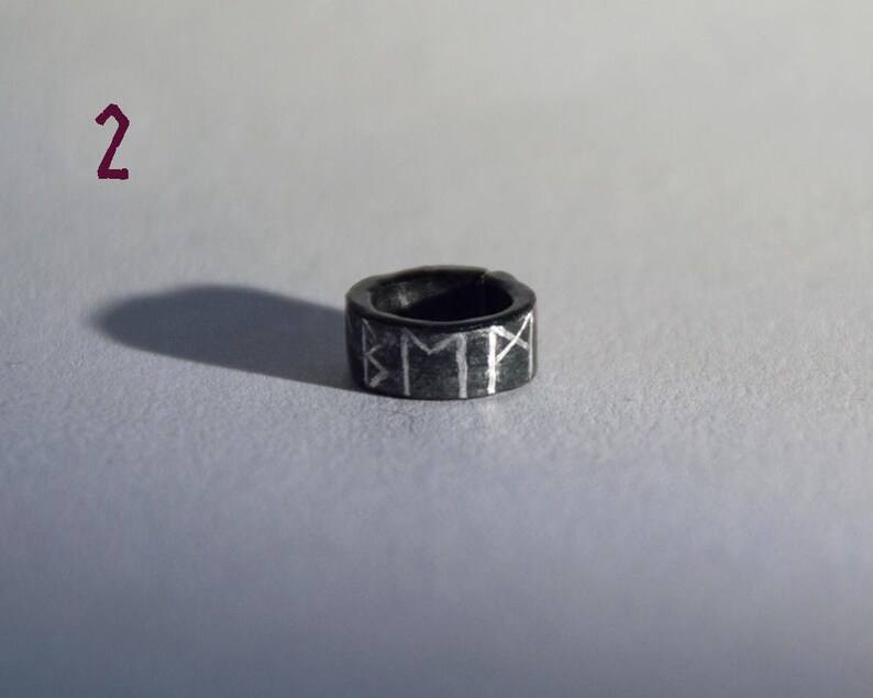 Rune beard beads Raw metal beard rings dread Different color of runes Viking Norse Pagan beard beads. Beads for hair beard