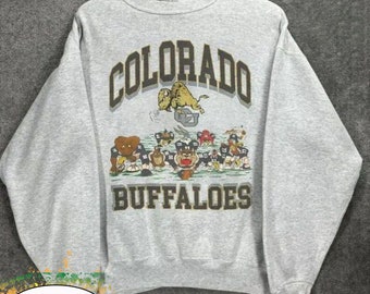 Vintage Universität Colorado Buffaloes Sweatshirt, CU Buffaloes Shirt, Retro CU Boulder 1990 Shirt, Colorado Buffaloes