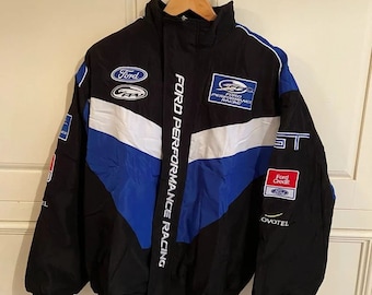 Vintage Navy/Blue Ford Performance Racing/Bomber Jacket size M,L,XL,XXL Available - Y2K tiktok