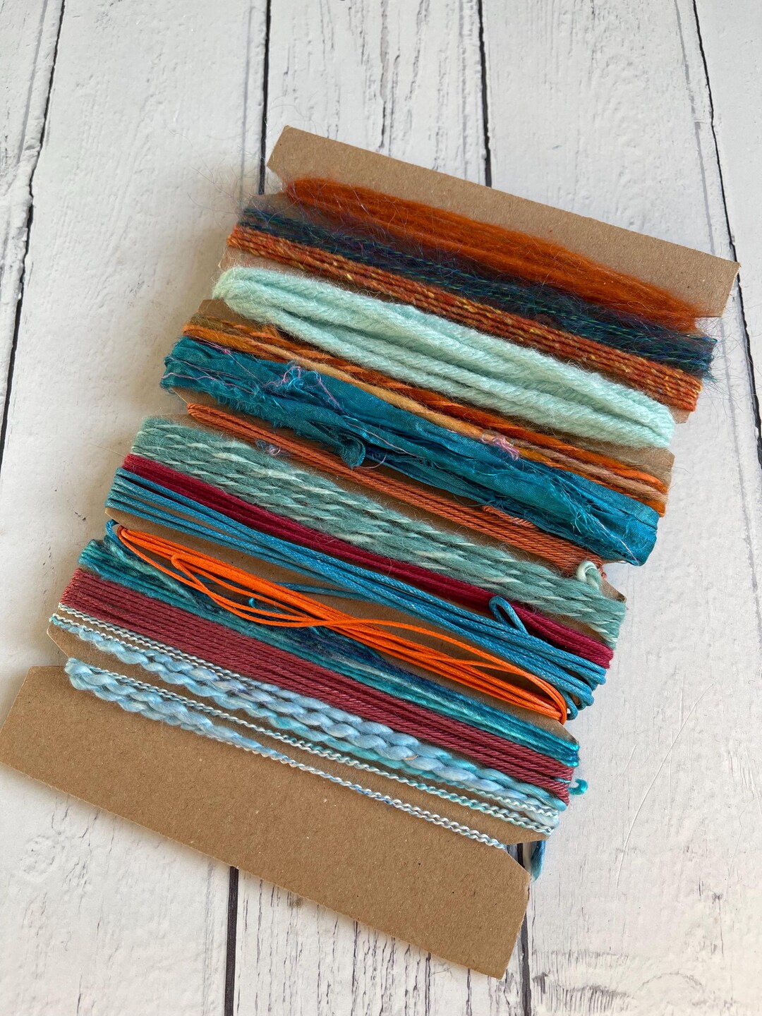 Man Using Packthread Craft Yarn Pack Threads Fibre Mixed Media Weaving Junk Journals 14x2 ...