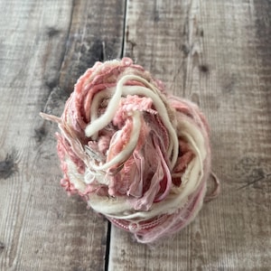 Craft Yarn Pack Threads Fibre Mixed Media Weaving Junk Journals 12x2 Yards Marshmallows
