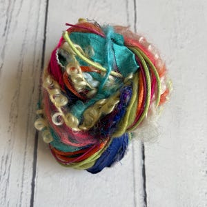 Craft Yarn Pack Threads Fibre Mixed Media Weaving Junk Journals 12x2 Yards Fiesta