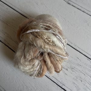 Craft Yarn Pack Threads Fibre Mixed Media Weaving Junk Journals 12x2 Yards Latte