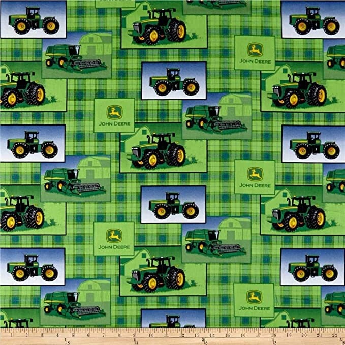 1/4 Yard Remnant John Deere Everyday Cotton Plaid Patch - Etsy