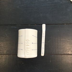 とても大きなチェック柄のマグカップ